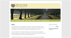 Desktop Screenshot of frontierwine.ca