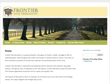 Tablet Screenshot of frontierwine.ca